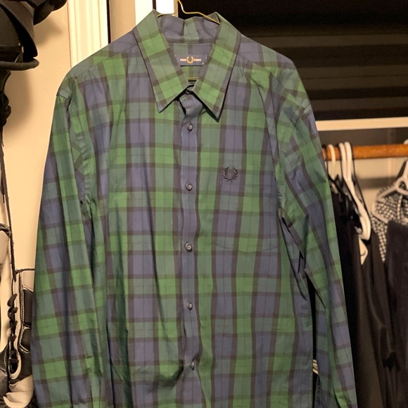 Fred Perry ‘Black Watch Tartan’ long sleeve shirt - Picture 1 of 3